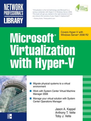 cover image of Microsoft Virtualization with Hyper-V